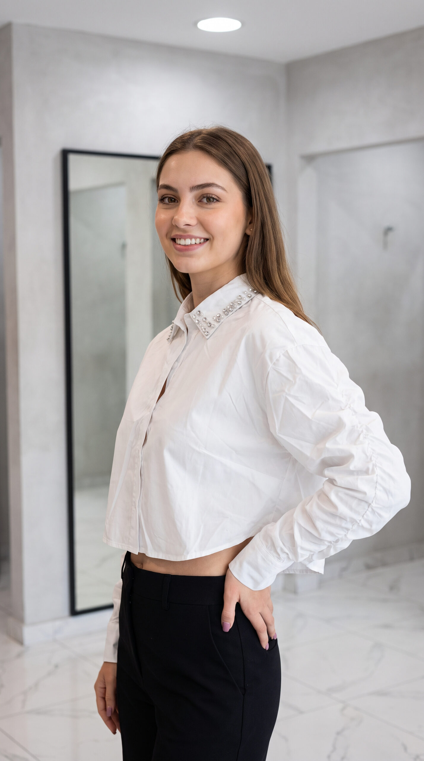 Pearl košeľa White – Obrázok 2