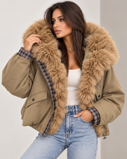 Camel Glow fur Jacket