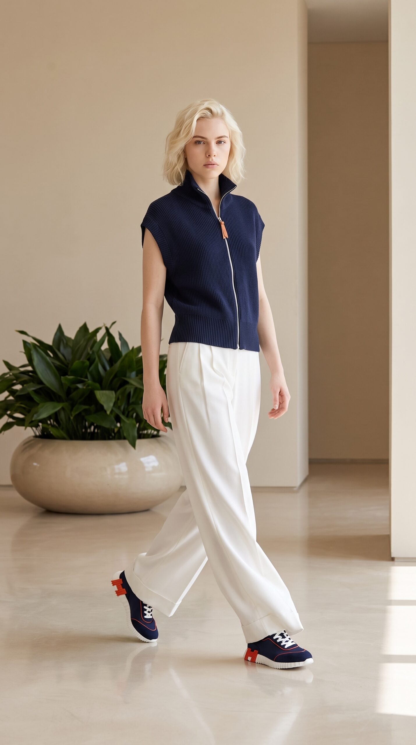 Hermès Mood pletená vesta – Navy Blue – Obrázok 2