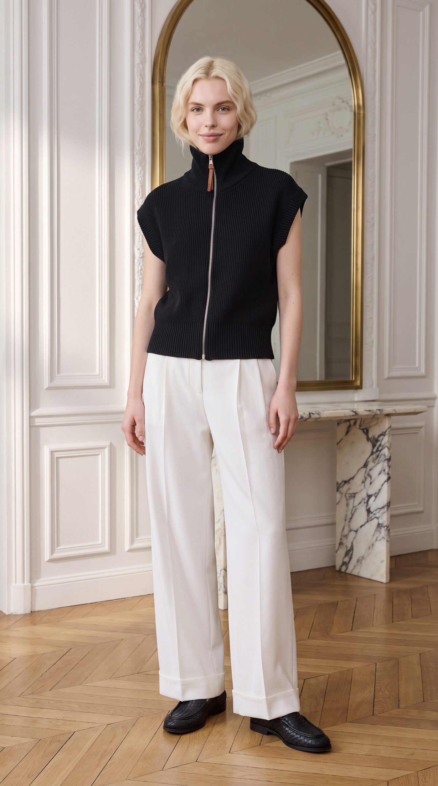 Hermès Mood pletená vesta – Black