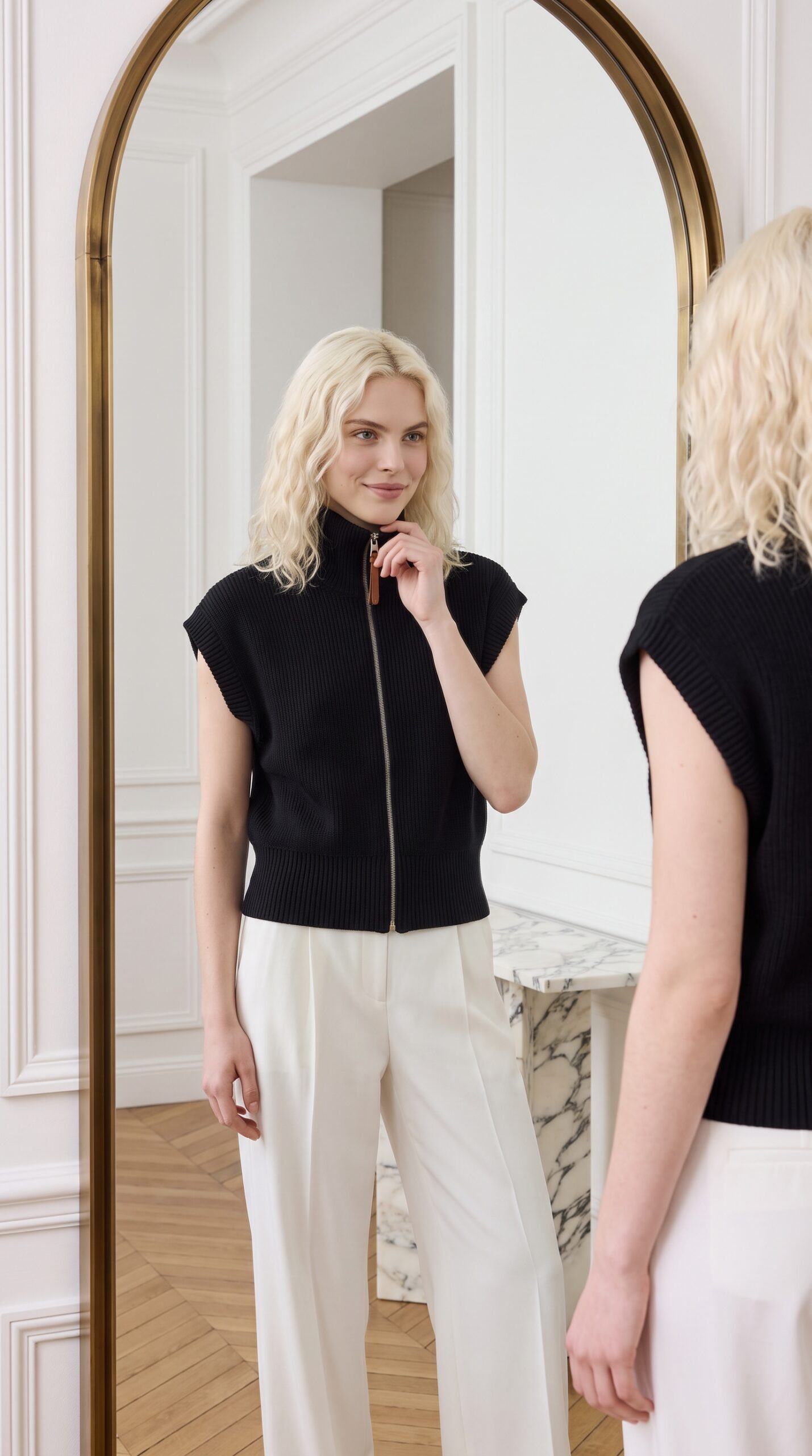 Hermès Mood pletená vesta – Black – Obrázok 2