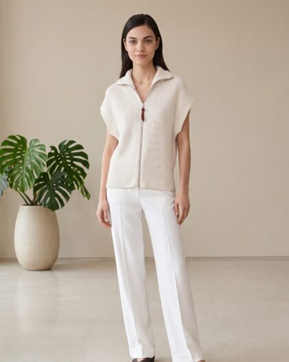 Hermès Mood pletená vesta – Ivory