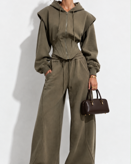 Set s korzetovou Mikinou Khaki